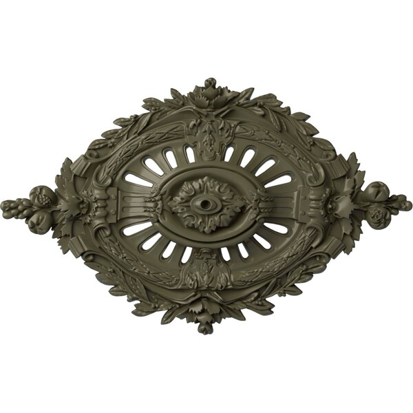 Ekena Millwork Antonio Ceiling Medallion, Hand-Painted Painted Turtle, 35 7/8"W x 22 1/2"H x 4 3/8"P CM35X22ANPTF - main